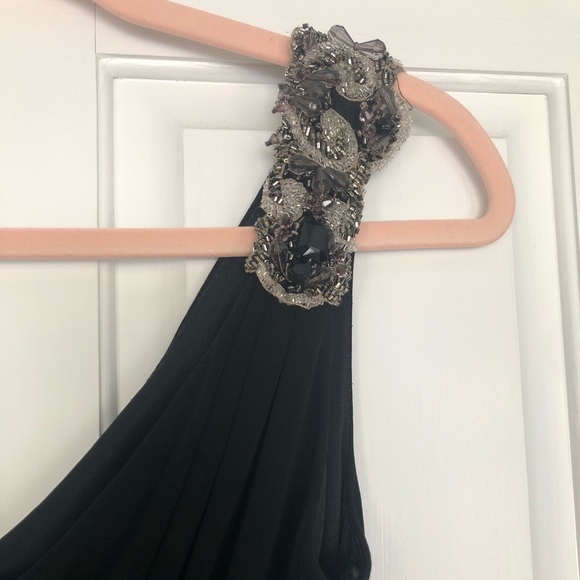 David Meister black One-shoulder dress - Picture 2 of 6